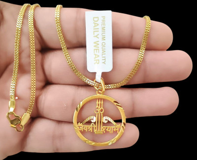 DIVS FASHION Jay shree shyam pendant with gold plated chain Gold-plated Brass Pendant
