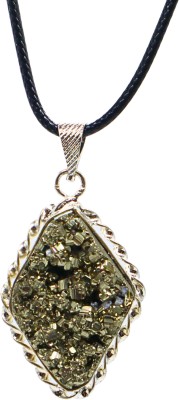 DVISHA Pyrite Pendant for Protective Energy /Vastu/Gifts - Money Magnate Pyrite Locket Agate Stone Pendant