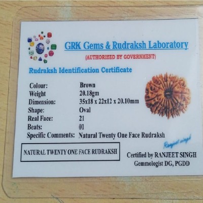 Ceylonmine01 Natural 21 mukhi Nepali Rudraksha Wood & Original Mukhi For Men & Women Beads Wood