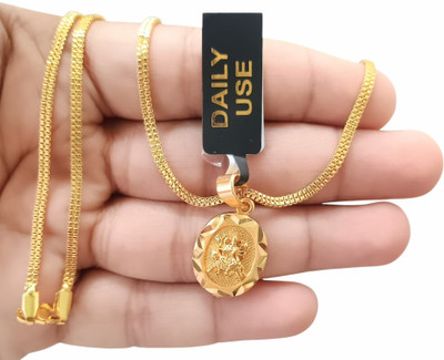 SAPNAPALACE Durgam maa pendant with gold chain Gold-plated Brass Pendant