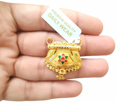 SAPNAPALACE Mangalsutra micro gold pendnat Gold-plated Brass Pendant