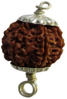 Kripalu store 6 Mukhi Nepali Rudraksha With Silver Pendant & silk Dori Wood Pendant