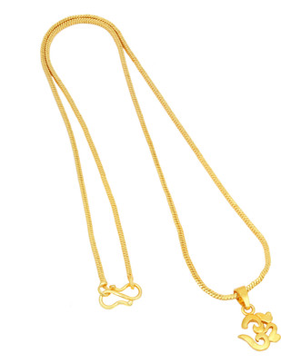 RKGCraft Religious Symbol OM Pendant Set Gold-plated Alloy Pendant Set
