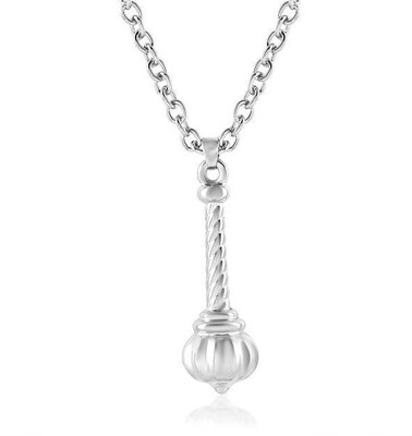 Diivine Hindu Hanuman Gada Silver Plated Pendant Stainless Steel Stainless Steel Locket Set