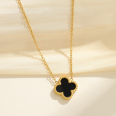 Divastri Clover pendant for women Girls anti tarnish necklace Neck chain locket Aesthetic Gold-plated Alloy, Metal, Brass, Stainless Steel Pendant