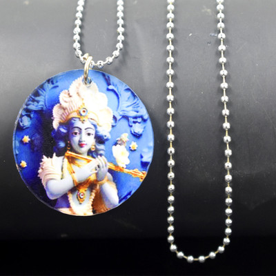 Abhiora Fashion Lord Krishna Murli Manohar Bead Chain Religious Pendant for Men and Women Acrylic Pendant