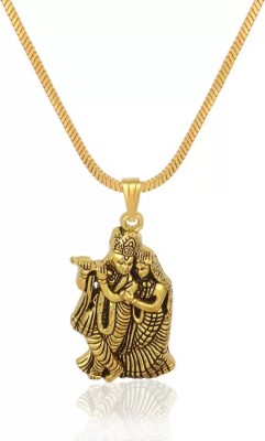 Jagsun Gold Plated Antique Radha Krishna Pendant Beautiful silver Pendant Hindu Silver, Platinum Silver, Stainless Steel, Sterling Silver, Titanium, Zinc Locket