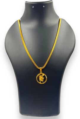 Charms Charms Religious Om Chain Pendant Gold-plated Alloy Locket Set