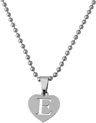 M Men Style English Alphabet Initial Charms Letter Initial E Alphabet Pendant Sterling Silver Stainless Steel Pendant
