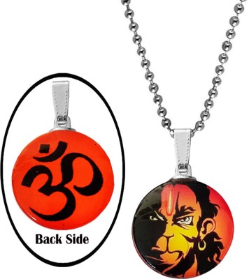 Shiv Jagdamba Religious Jewellery Yoga Om And Lord Gadadhri Hanuman Mens Jewellery Brass, Stainless Steel Pendant