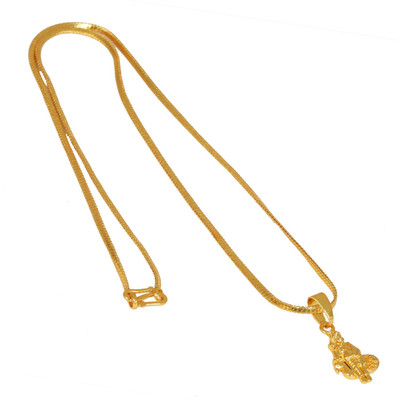 SHREEJIART LORD MURUGAN Gold-plated Metal Pendant Set