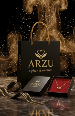 Arzu “Timeless Embrace” Gold-plated Zircon Stainless Steel Pendant