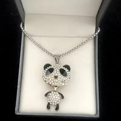 RelevationCart Sparkling Crystal Panda Pendant Necklace for Women & Girls Brass Alloy Pendant Brass Alloy Locket