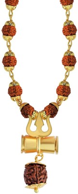 MissMister Rudraksh Openable Brass Damru Fashion necklace Men Women Gold-plated Brass Locket