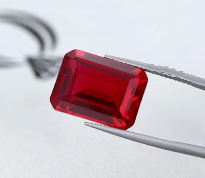 JEMSPRIME JEMSPRIME 7.25 Ratti 6.00 Crt Natural Burma Ruby Manik Birthstone Stone Original Ruby Stone