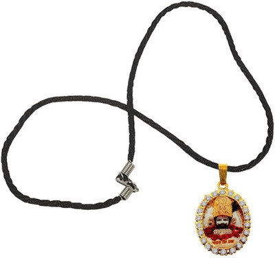 Animated F 62_JS khatu shyam pen-d Gold-plated Stone Pendant Set