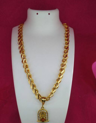 hisa 1 gram Pendant set With chain “20” Inches for man and boy New design new year Gold-plated Plated Copper Chain Set
