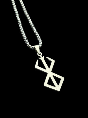 sky cart Berserker Silver Pendent Steel Locket