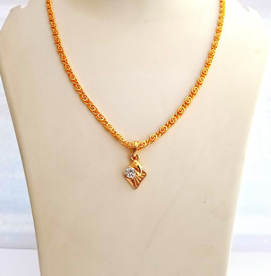 Nawab Collection Gold-plated Cubic Zirconia Alloy Pendant Set