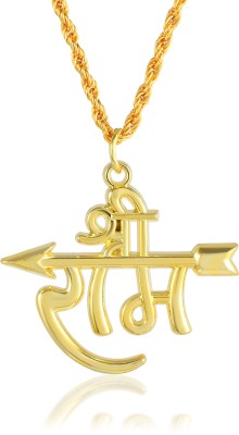 MissMister Brass Goldplated Ram pendant with chain Hindu temple jewellery Gold-plated Brass Pendant