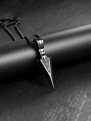 Whitechimes Stunning Trendy Black Pendant for Boys and Men | Stylish Pendant Rhodium, Sterling Silver Stainless Steel Pendant
