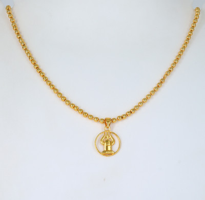SHREEJIART SHIV LINGA TRISHUL PENDENT WITH CHAIN Gold-plated Alloy Pendant Set