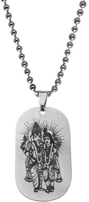 Shiv Jagdamba Religious Lord Shree Ganesha And kartikeya Pendant Necklace Chain Sterling Silver Stainless Steel Pendant