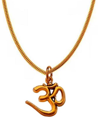 ricky collections Om Lord Shiv Bholenath Locket With Gold Chain Pendant Set Gold-plated Alloy Pendant Set