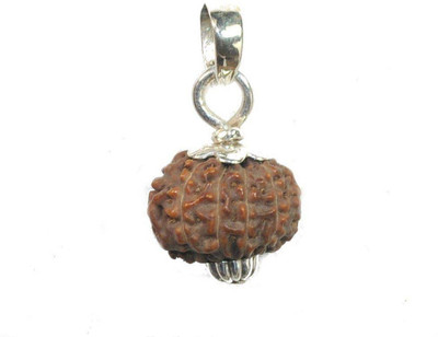 Jewelswonder 8 Mukhi Rudraksha with Gold Platted Cap Wood