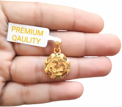 SAPNAPALACE OM PENDANT WITH MICRO Gold-plated Brass Pendant