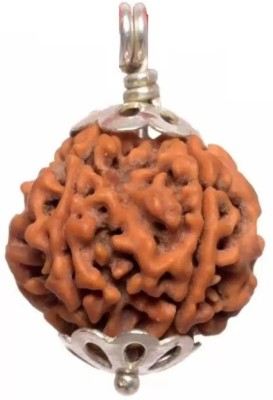 Fine Creation 5 Mukhi Rudraksha Five face (Natural Brown) Mantra Siddha Rare Panchmukhi Wood Pendant