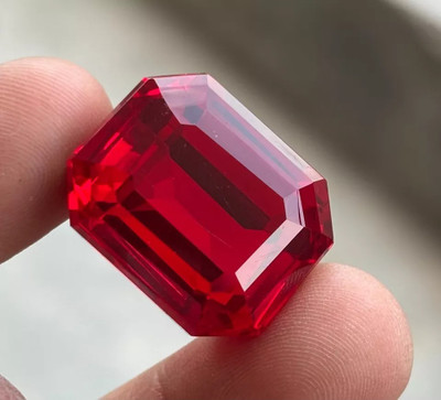 JEMSPRIME 7.25 Ratti Natural A+Quality Burma Ruby Manik Birthstone Original Earth Mind Ruby Stone