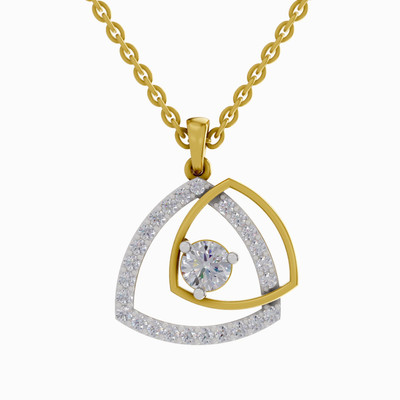 Sparq Certified Lab Grown Diamond & BIS Hallmark Pendant With Chain Gold-plated Sterling Silver