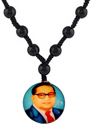 Jagsun Shiv Hari Dr.Babasaheb Ambedkar Locket Black Beads Mala Alloy Pendant Set