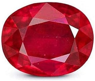 JEMSPRIME JEMSPRIME 7.25 Ratti 6.25 Crt Natural Burma Ruby Manik Birthstone Original Stone Ruby Ring