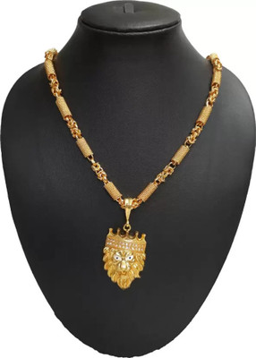 OFBOSMI 1 gram Pendant set With chain “20” Inches for man and boy New design new year Gold-plated Plated Copper Chain Set