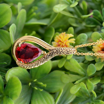 KUSHMIWAL GEMS 6.25 Ratti 5.55 Crt AA++ Quality Natural Ruby Manik Ashtadhatu Pendant Gold-plated Ruby Brass Pendant KUSHMIWAL GEMS 6.25 Ratti 5.55 Crt AA++ Quality Natural Ruby Manik Ashtadhatu Pendant Gold-plated Ruby Brass Pendant