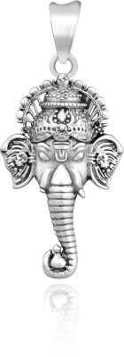 tribalornaments 925 sterling pure silver Ganesha FACE pendant, jewelry Sterling Silver Sterling Silver Pendant