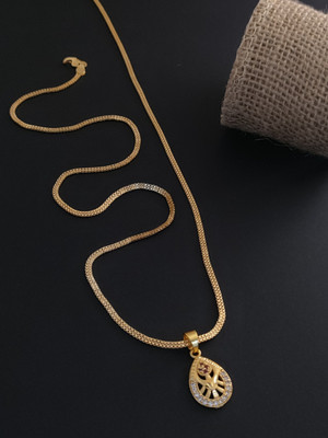 Shree Fashions World Gold-plated Brass Pendant Set