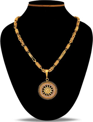 OFBOSMI 1 gram Pendant set With chain “20” Inches for man and boy New design new year Gold-plated Plated Copper Chain Set