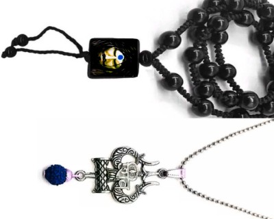 Dynamic Retail Global Religious Jewelry Mahakal Shiva Trishul Mahadev Locket Cotton Dori Pendant m-38j Crystal Locket Set