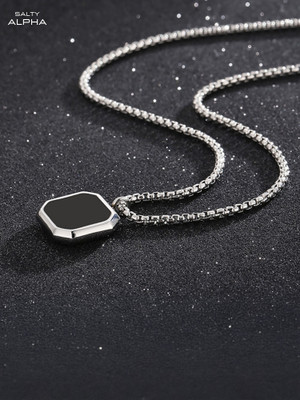 Salty Alpha Midnight Charisma Chain Stainless Steel Pendant Set