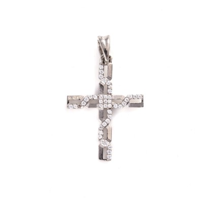 Vinayak house of silver 925 Sterling Silver The Glimmering Faith Cross Silver Pendant for Men/Women Gold-plated Sterling Silver Locket