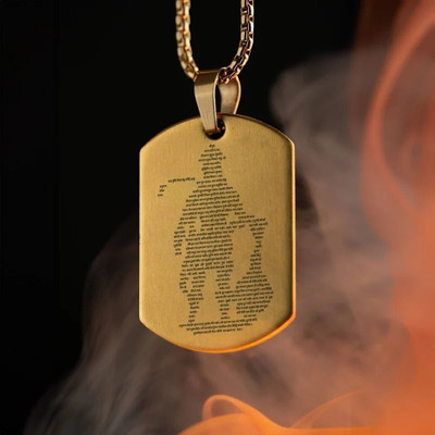 SPYRONIX REAL TREASURE Hanuman Chalisa Gold Pendant with Chain Gold-plated Brass Pendant