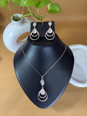 KICHONA GALLERY Stainless Steel Rose Gold Jewellery Set(Pack of 1)