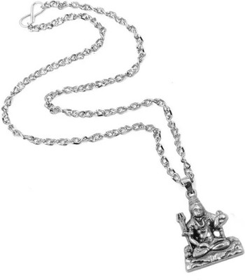 zebisco silver plated shiv ji mahadev bholenath ji locket Silver Stainless Steel, Steel Locket Set