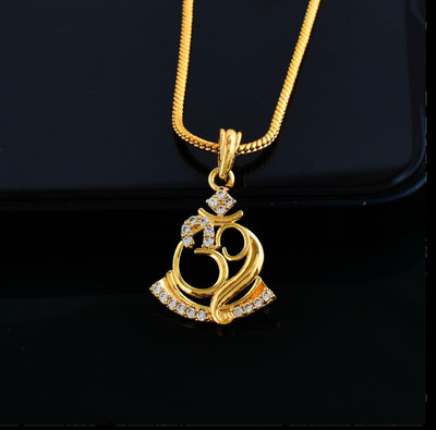 PYR JEWELS radha krishna chain for boys Gold-plated Brass Pendant Set