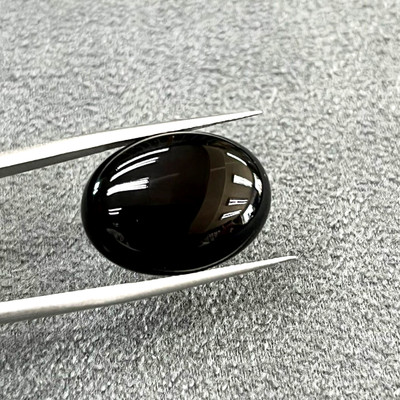 REAL GEMS Natural Black Agate Stone 7.65 Ratti / 7.00 Carat Black Hakik Stone Agate Stone