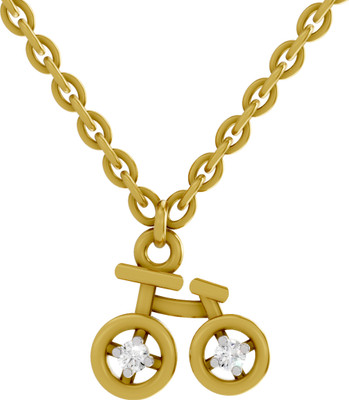 Sparq Certified Lab Grown Diamond & BIS Hallmark Pendant With Chain Gold-plated Sterling Silver