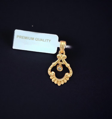 DIVS FASHION GOLD PLATED PENDANT WITH HANGING DIAMOND Gold-plated Brass Pendant Set